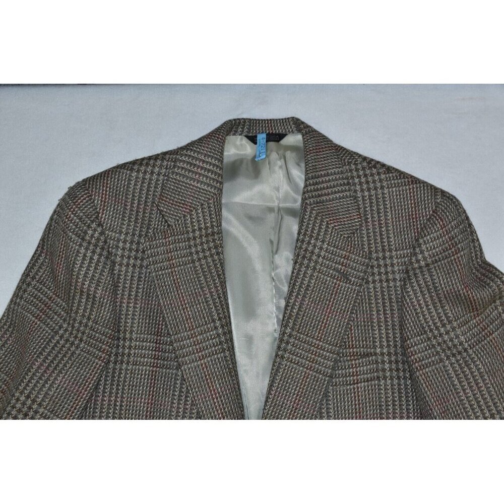Kilgour French Stanbury Men's Sport Jacket Size 38R Tweed Blazer Wool Brown Coat - Picture 2 of 16